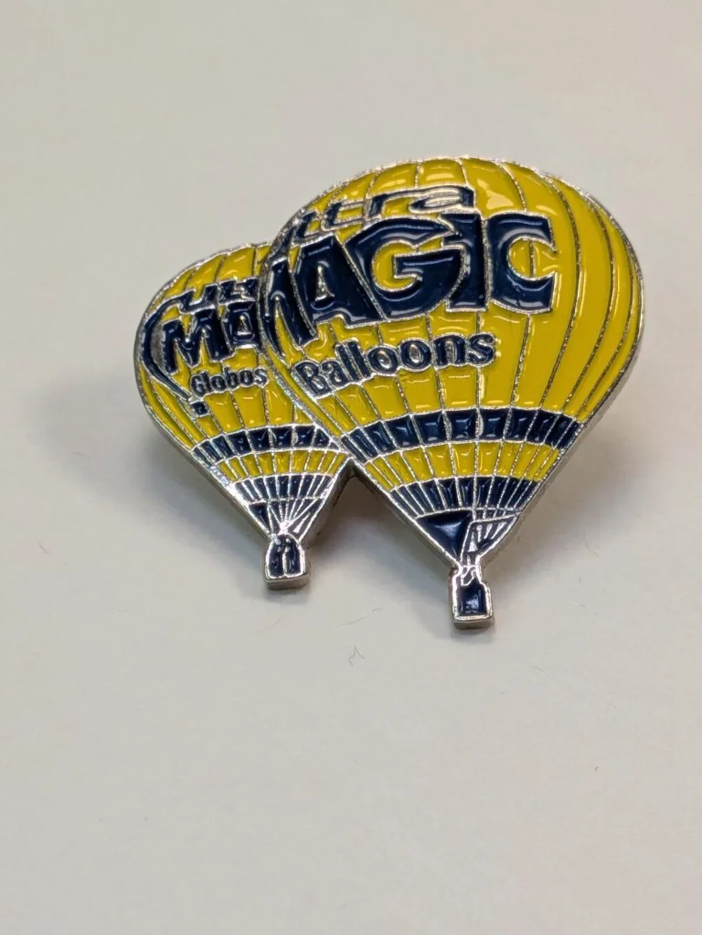 RARE VTG UltraMagic Balloons Pin - Navy & Yellow - MAGIC Globos Spain - NOS